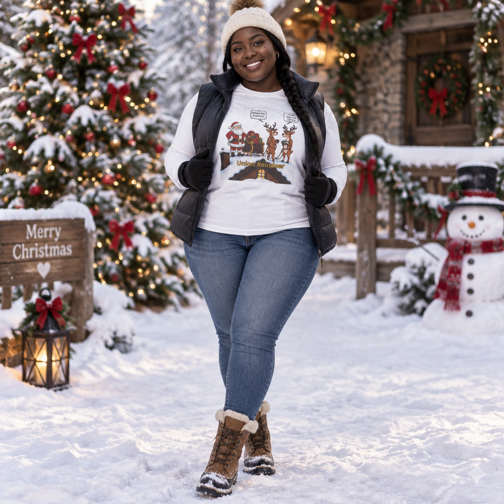 Union Reindeer Christmas Long Sleeve Tee