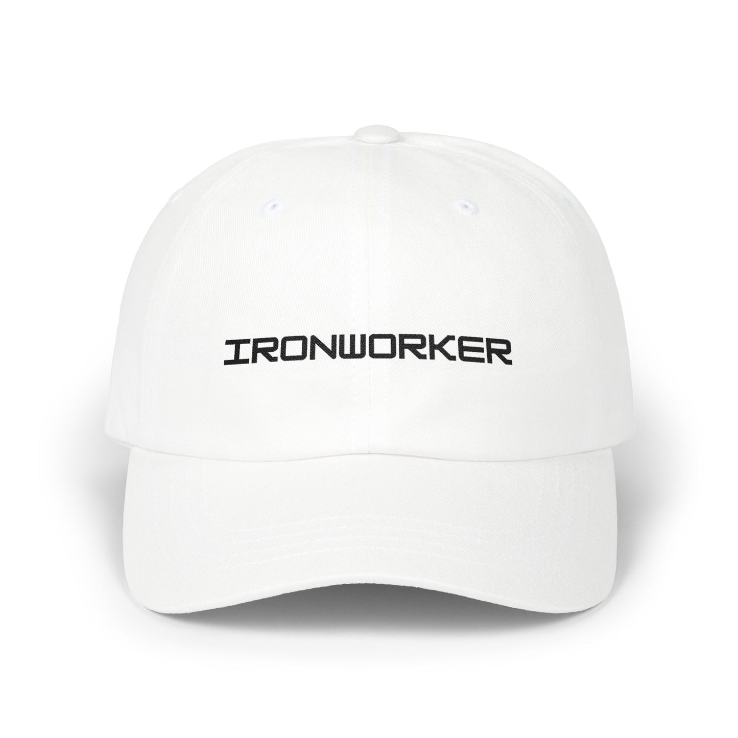 Ironworker Dad Cap – Embroidered Black Thread