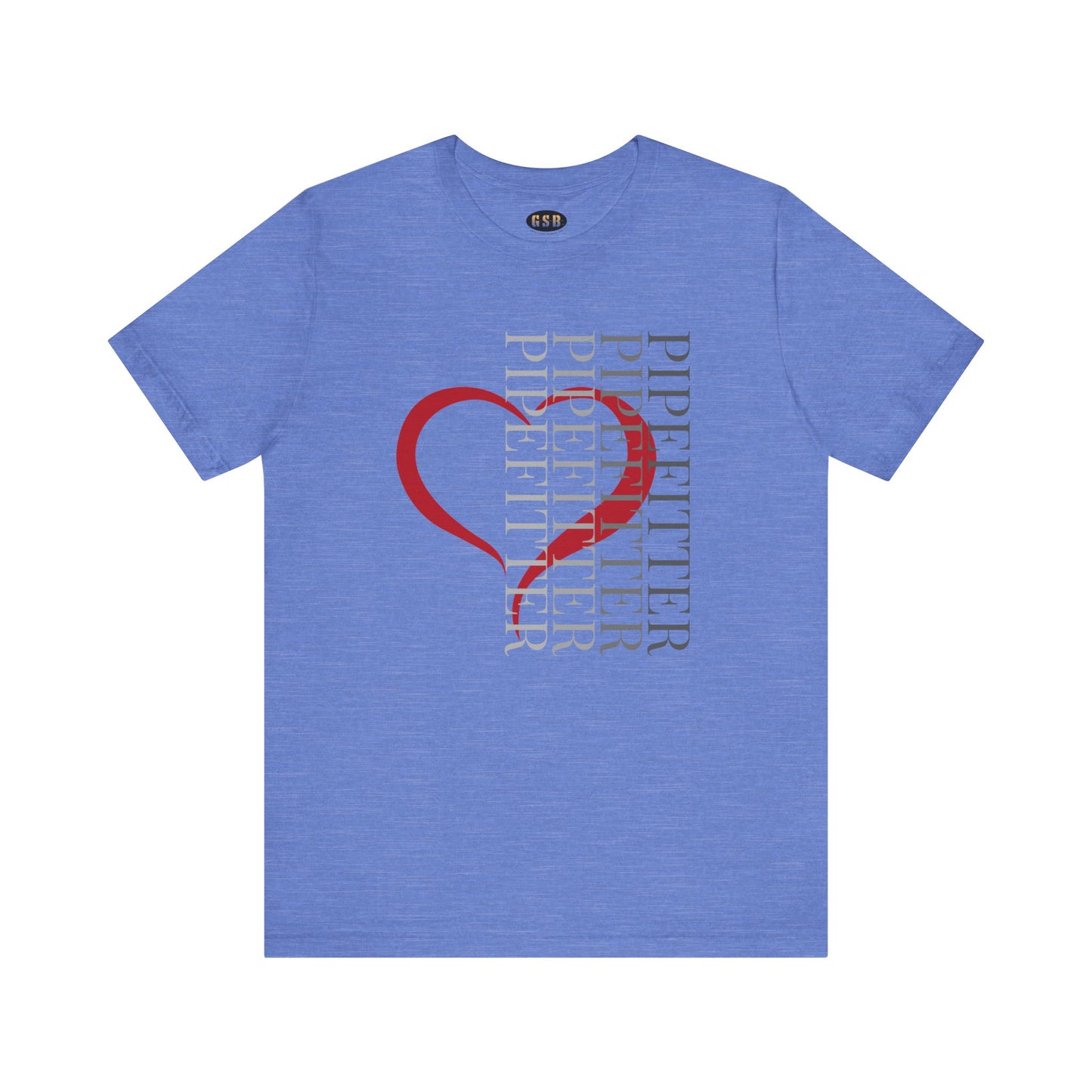 Vertical Pipefitter Heart T-shirt