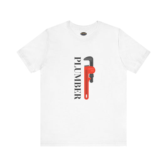 Plumber with Pipe Wrench T-shirt