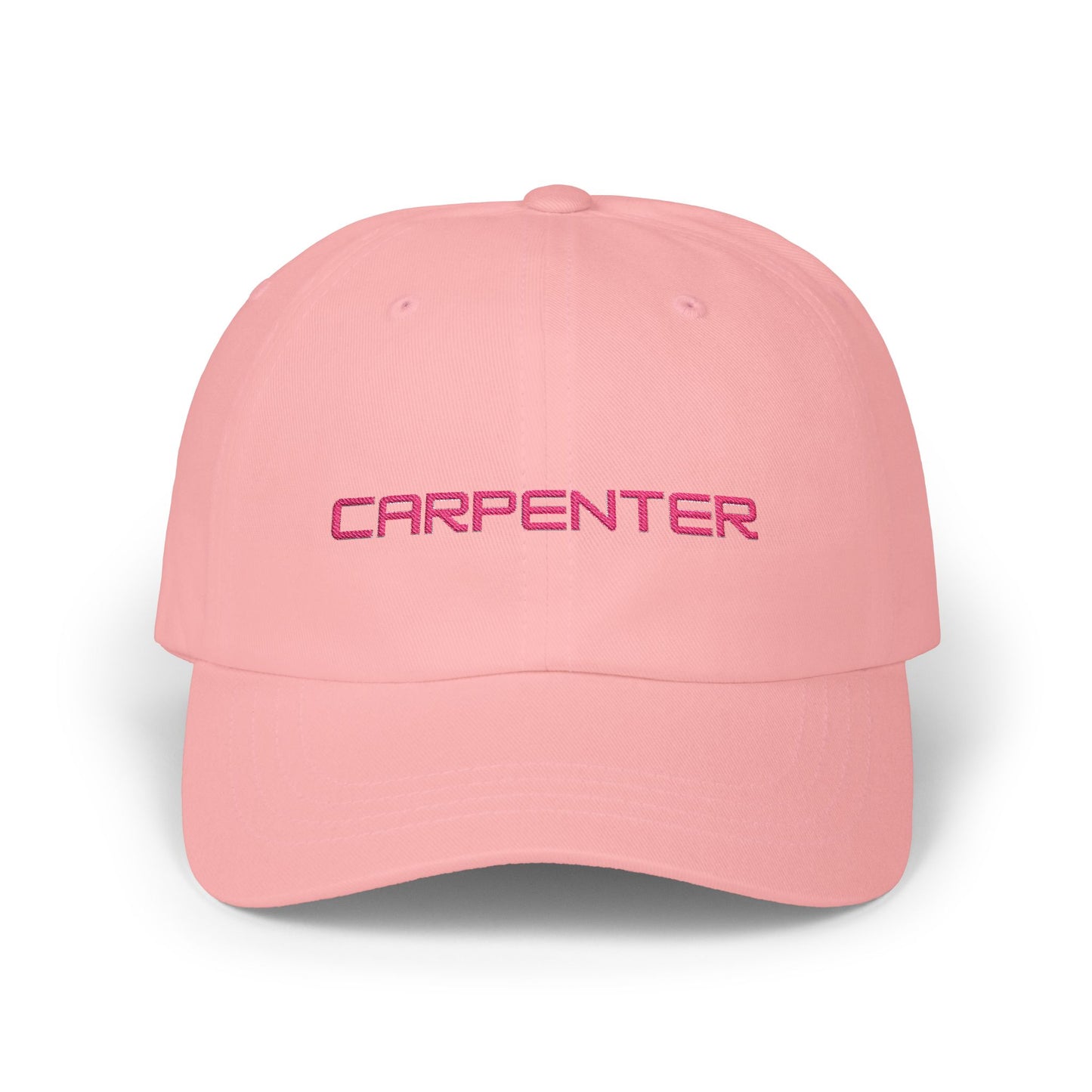 Carpenter Dad Cap - Embroidered Pink Lettering