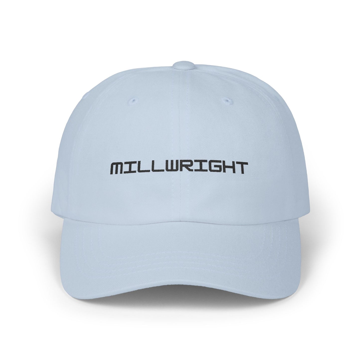 Millwright Dad Cap - Black Embroidered Lettering