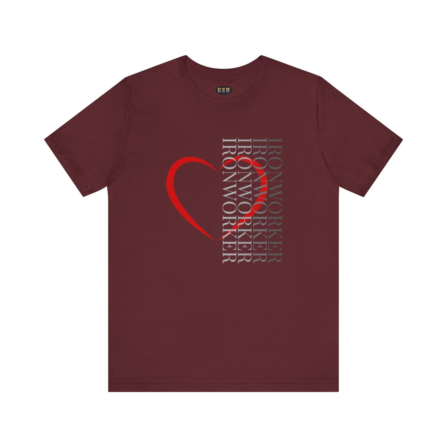 Vertical Ironworker Heart T-shirt