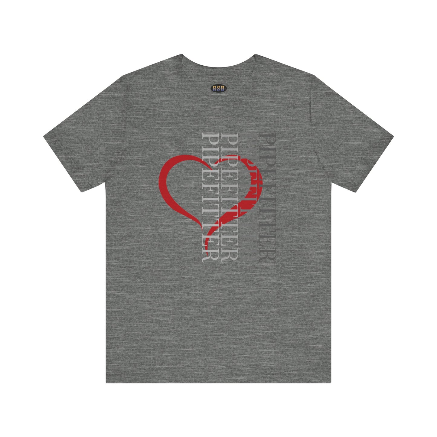 Vertical Pipefitter Heart T-shirt