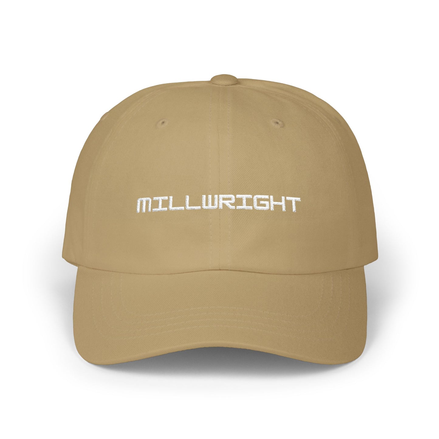Millwright Dad Cap- White Embroidered Lettering