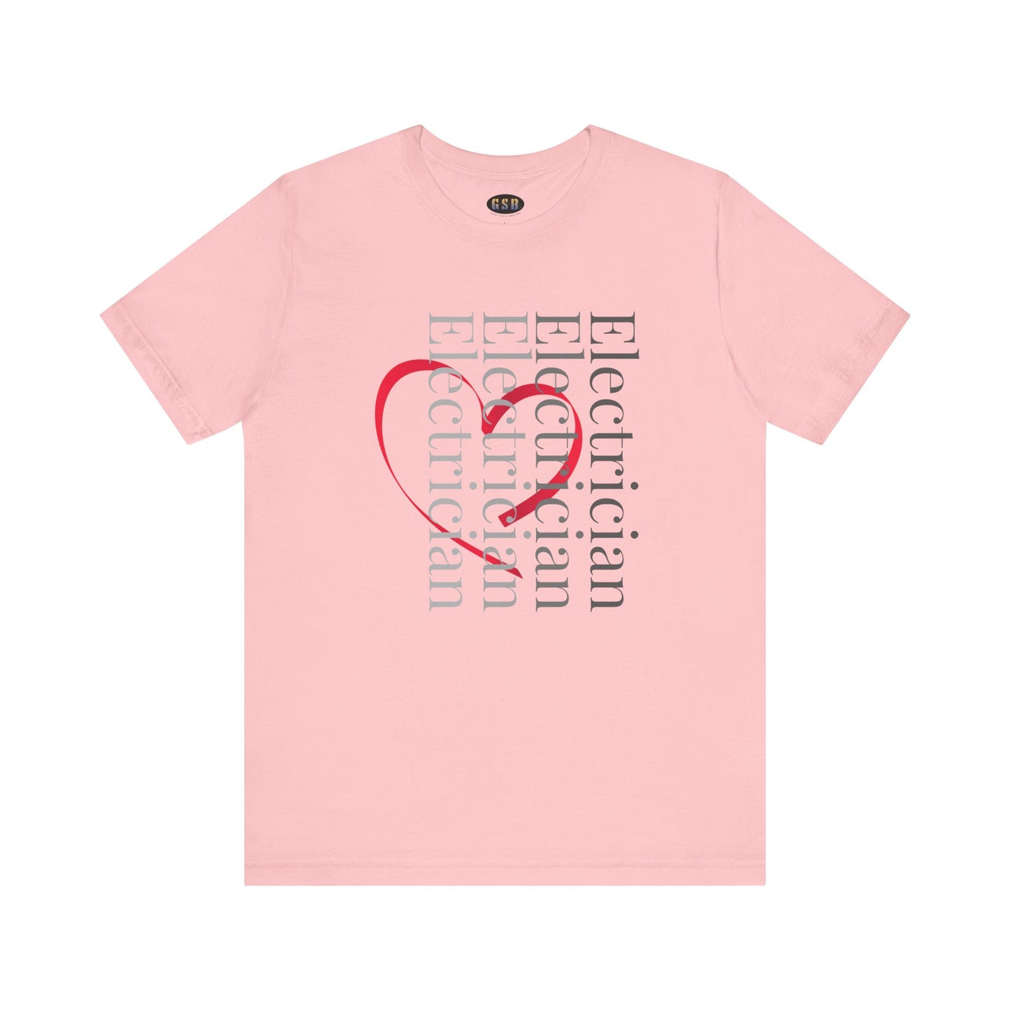Vertical Electrician Heart T-shirt