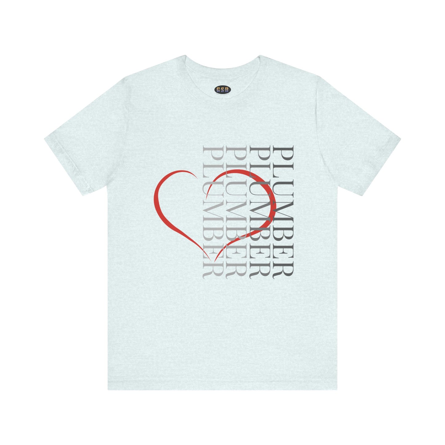 Vertical Plumber Heart T-shirt