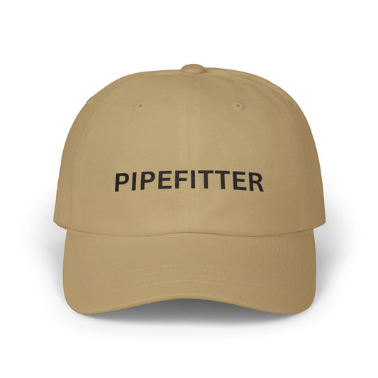 Pipefitter Dad Cap – Embroidered Black Thread
