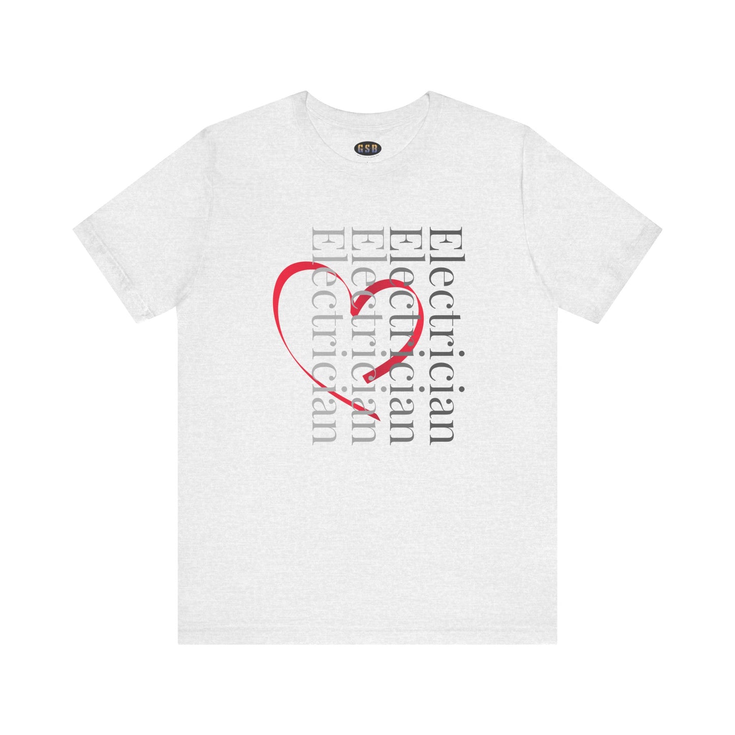 Vertical Electrician Heart T-shirt
