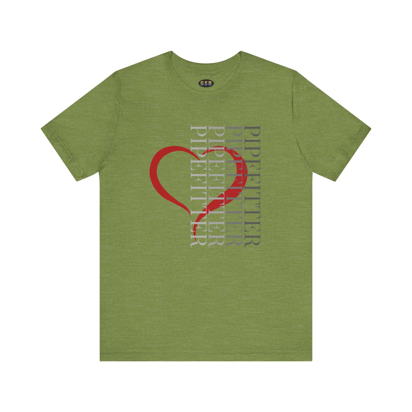 Vertical Pipefitter Heart T-shirt