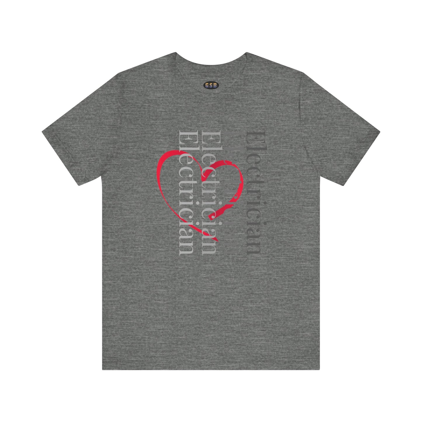 Vertical Electrician Heart T-shirt