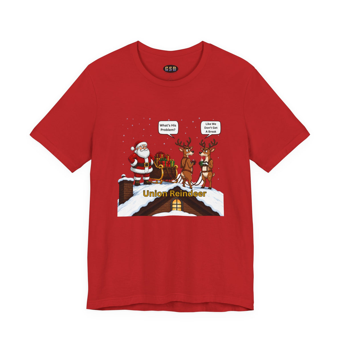 Union Reindeer Christmas Short Sleeve T-Shirt