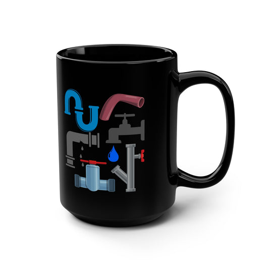 Pipes Mug, 15oz black