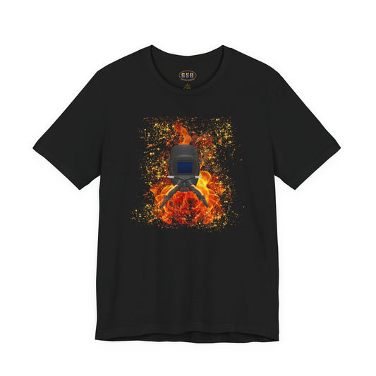 Welding Helmet Flames T‑Shirt