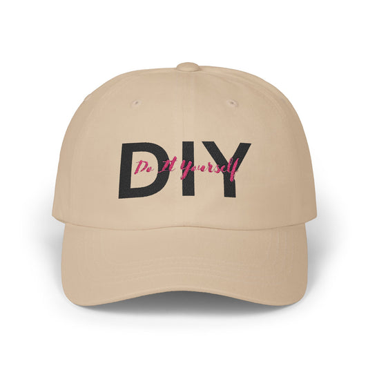 DIY (Dad Cap) Black/Pink Thread Embroidery