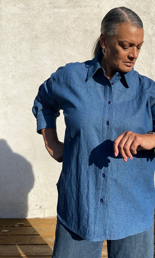 The Denny Work Shirt™ – 8oz Hand-Washed Indigo Denim