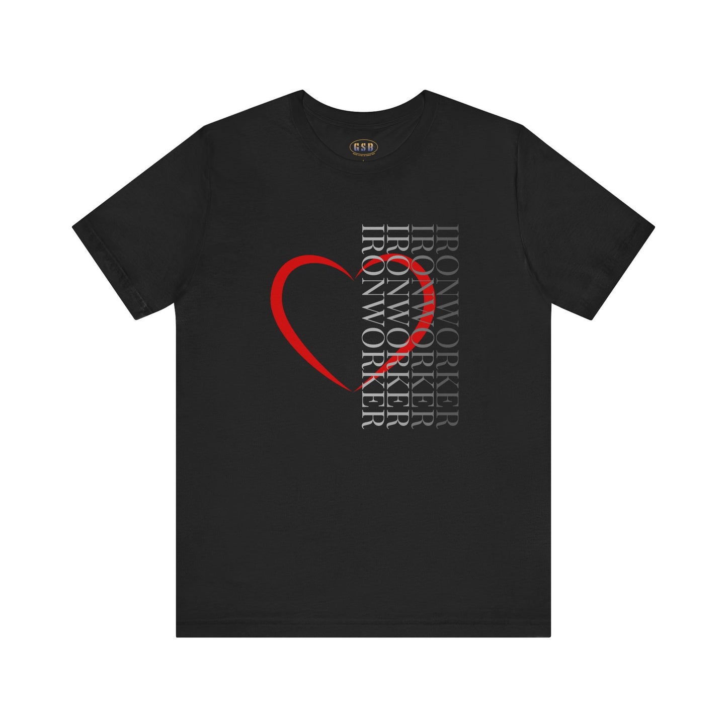 Vertical Ironworker Heart T-shirt