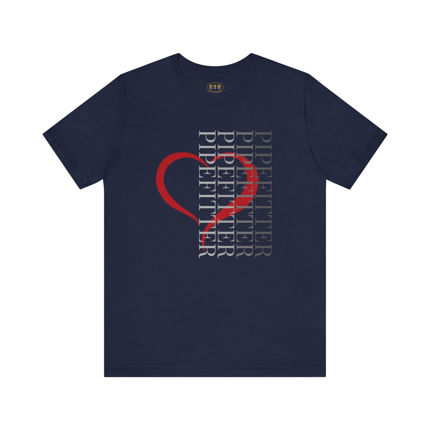 Vertical Pipefitter Heart T-shirt