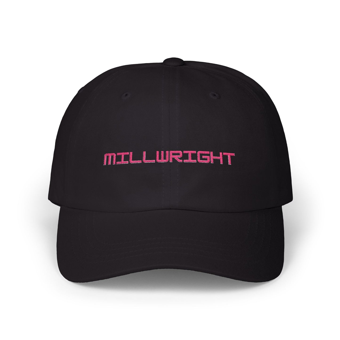 Millwright Dad Cap - Pink Embroidered Lettering