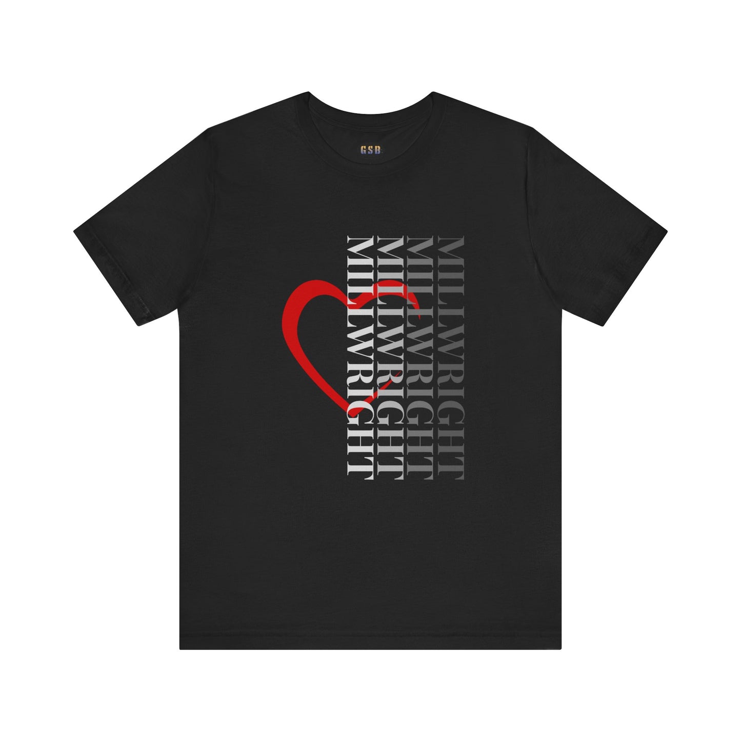 Vertical Millwright Heart T-shirt