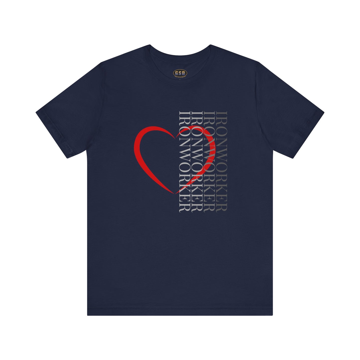 Vertical Ironworker Heart T-shirt
