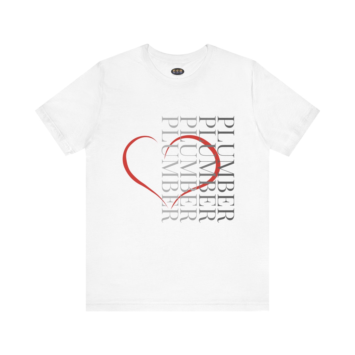 Vertical Plumber Heart T-shirt