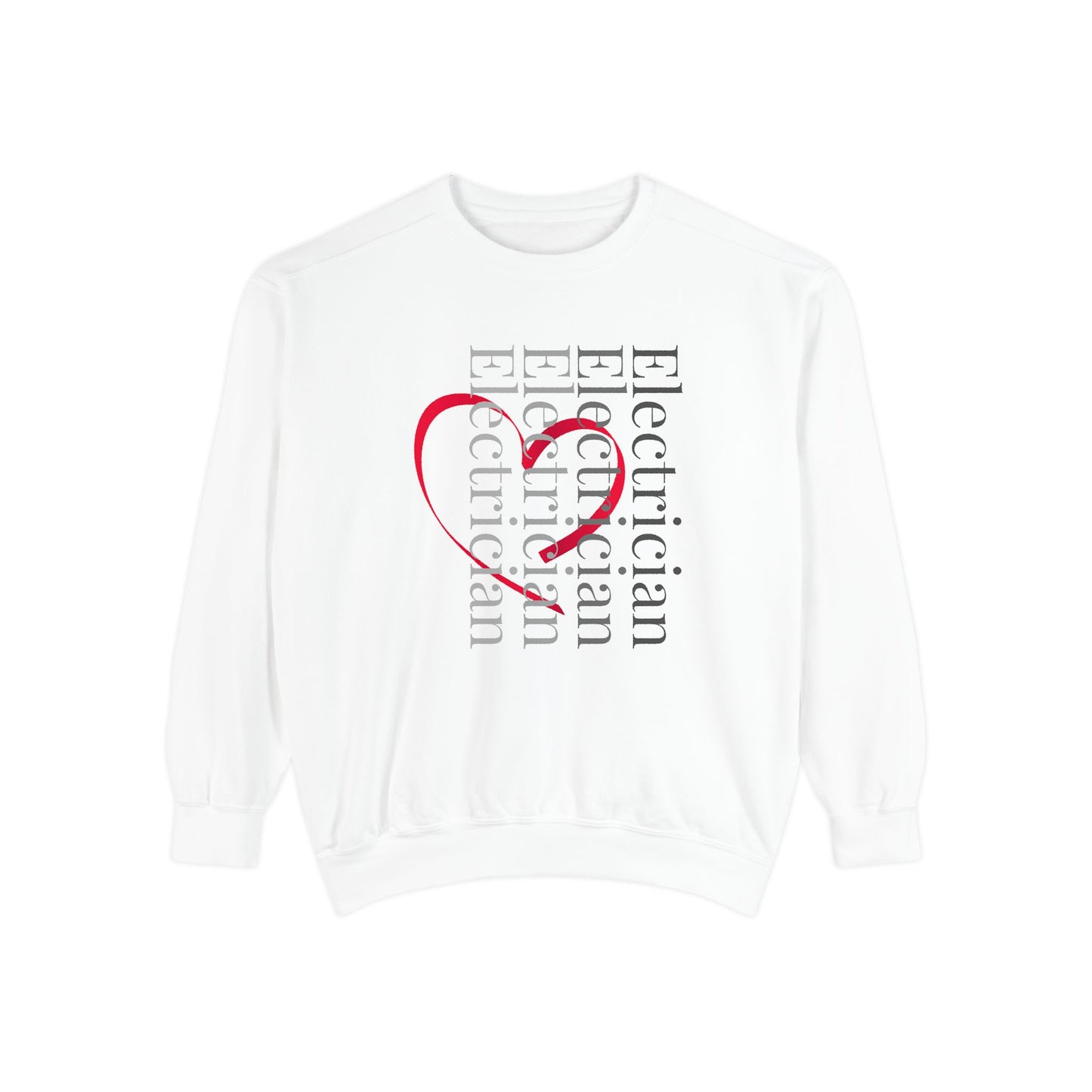 Veritical Electrician Heart Sweatshirt