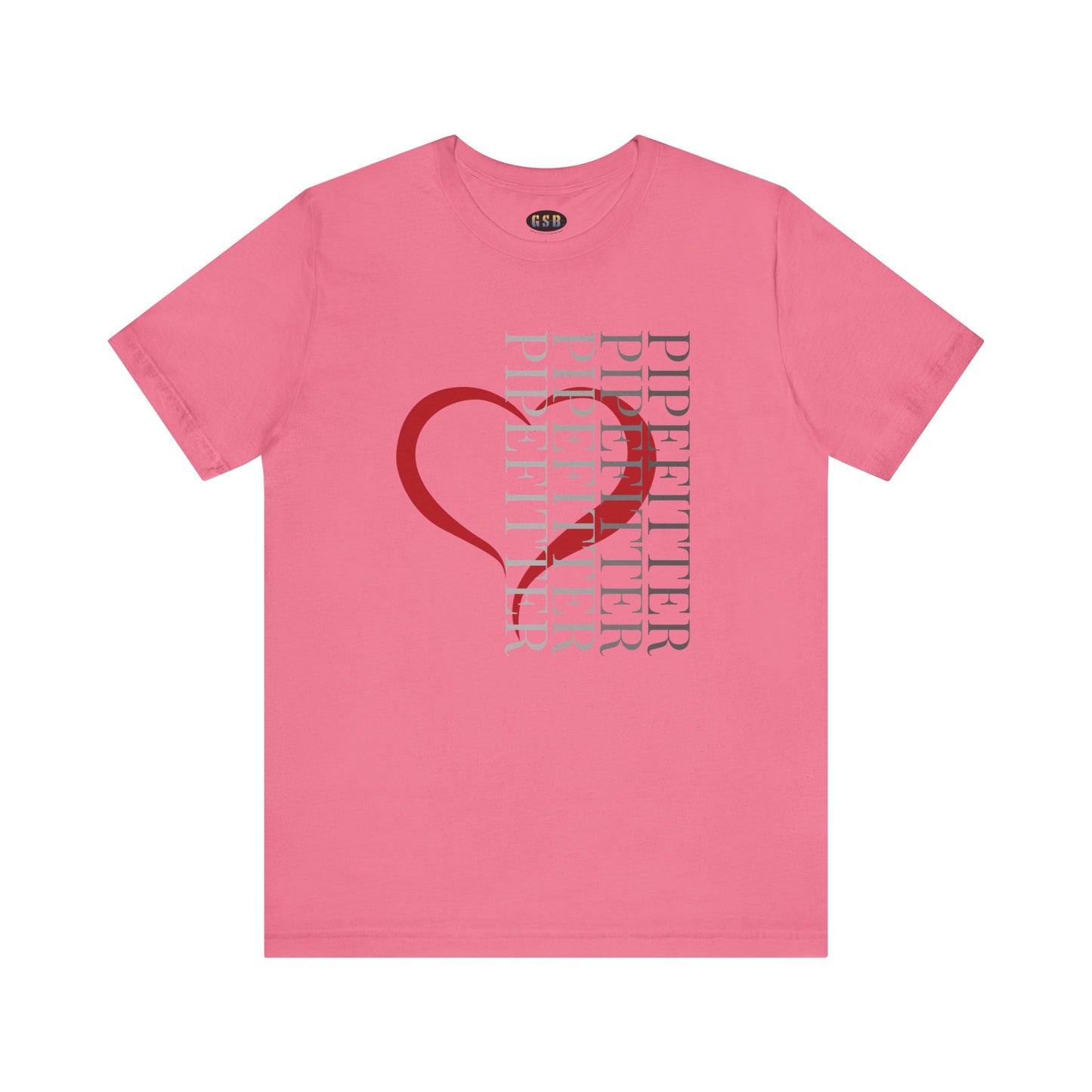 Vertical Pipefitter Heart T-shirt