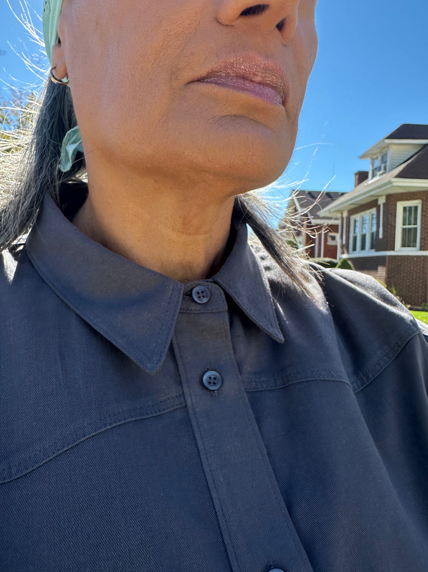 The Denny Work Shirt™ – 6.5–7oz Sanded Graphite Gray Twill