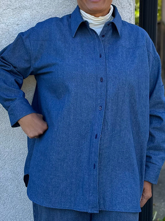 The Denny Work Shirt™ – 8oz Hand-Washed Indigo Denim